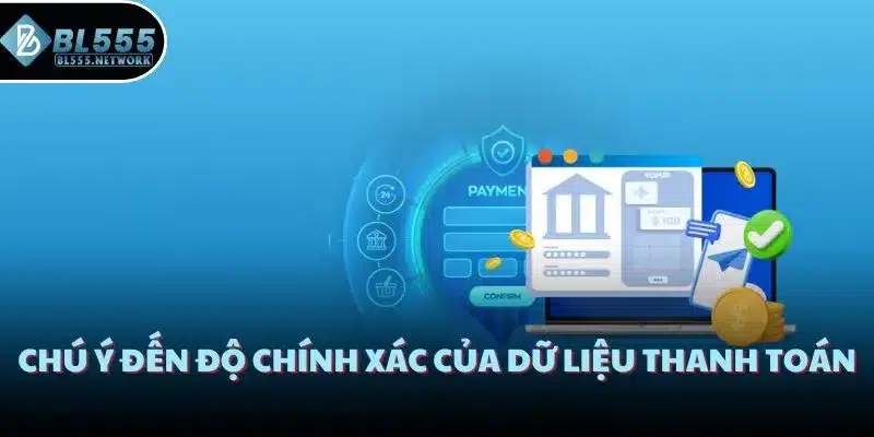 Chú ý đến độ chính xác của dữ liệu thanh toán